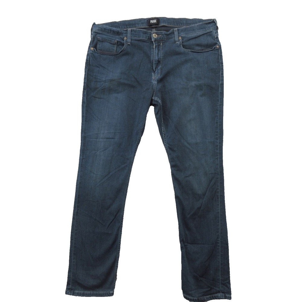 Paige Federal Jeans Mens 38 Blue Dark Wash Stretch Denim Cellar Slim Fit Pants
